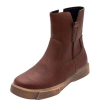 Load image into Gallery viewer, Women Leather Boots Flat Low Zipper Middle Tube Boots Casual Shoes Martin Boots